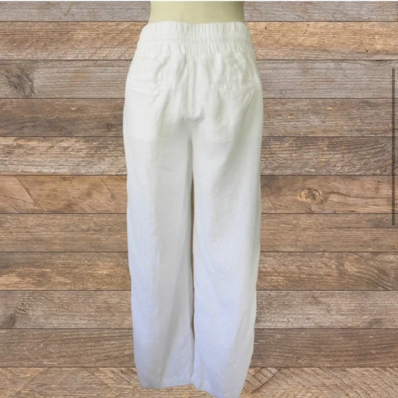 Athleta Cabo Linen Wide Leg Pant Size 10 - Picture 8 of 12